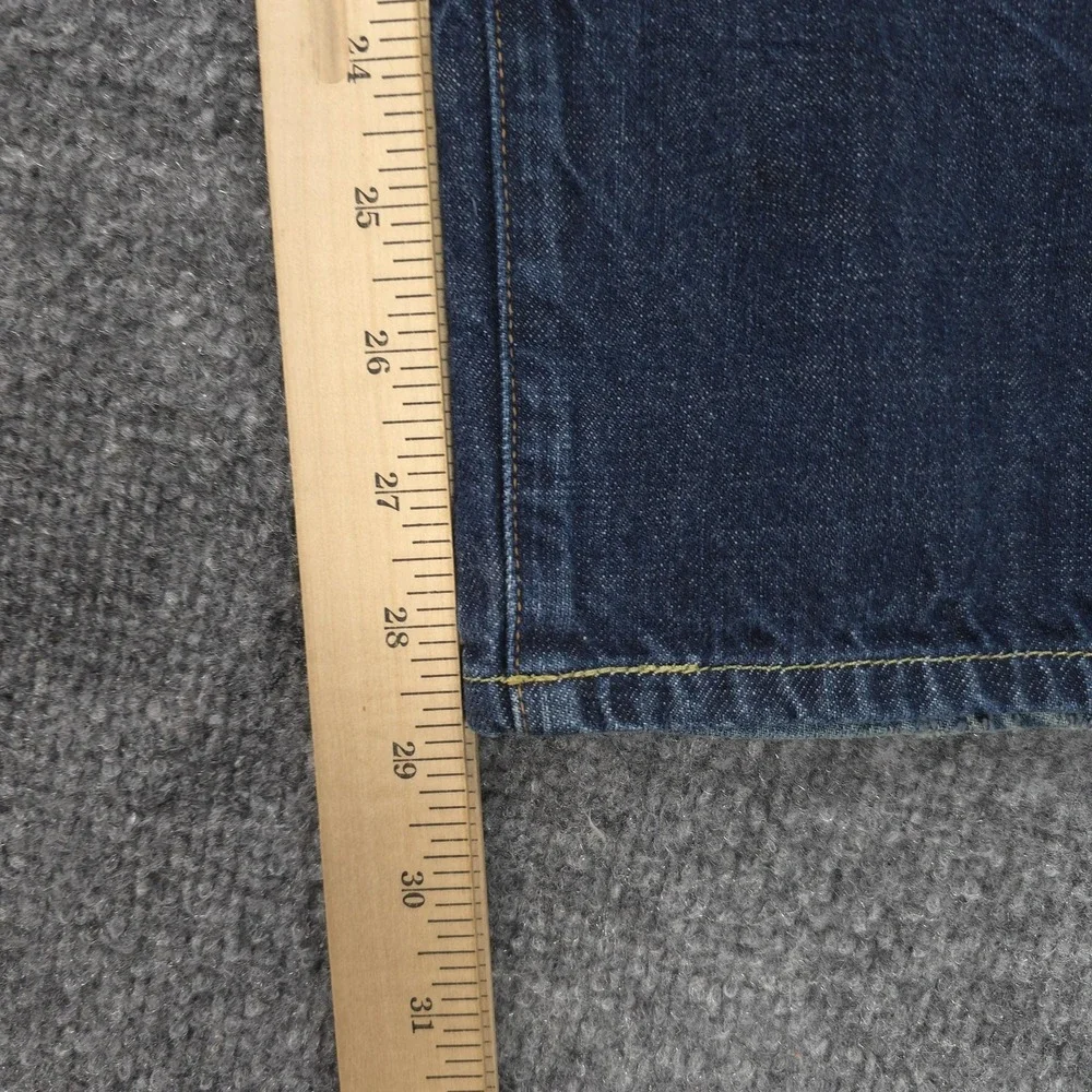 Levis‎ Made & Crafted Jeans Mens 33x29 Blue Ruler Straight Button Fly Big E Logo